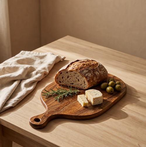 Acacia Wood Serving Board with Handle