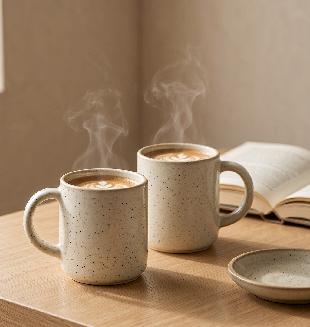 Speckled Stoneware Mug — Set of 4