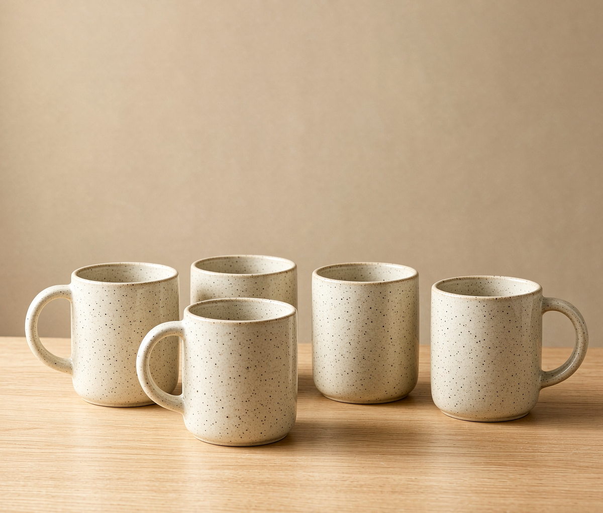 Speckled Stoneware Mug — Set of 4