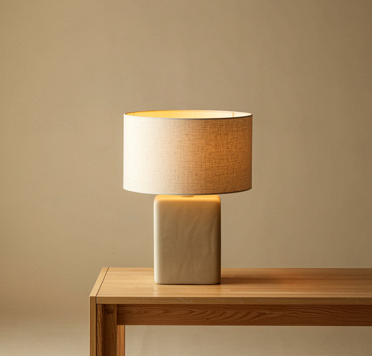 Ceramic Table Lamp with Linen Shade